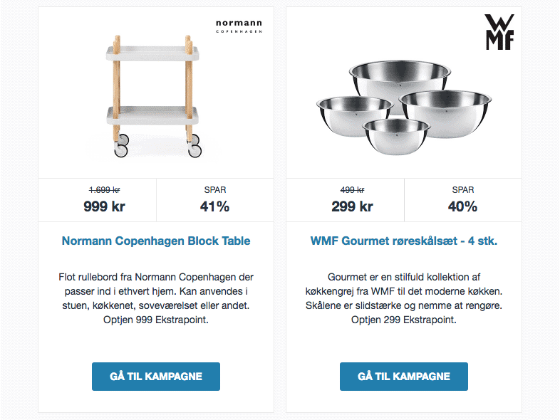 A newsletter with a clear graphic button instead of an inline text link