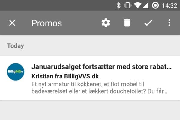 An inbox on a phone showing the subject line and the preheader as two separate messages