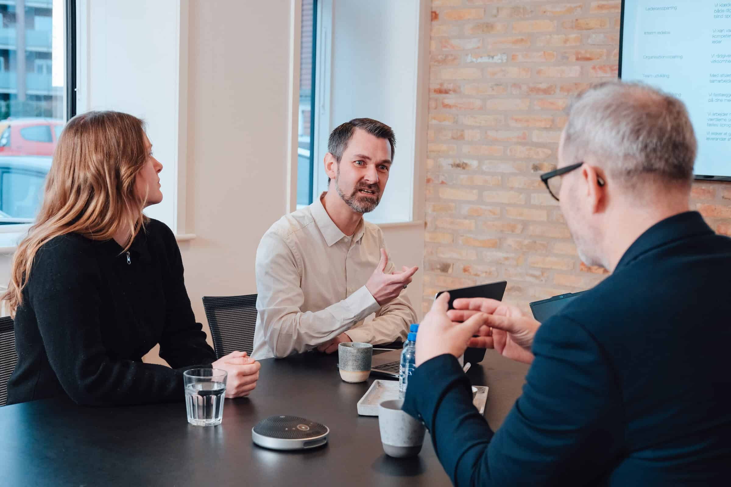 Ubivox specialists in a meeting with a public sector customer