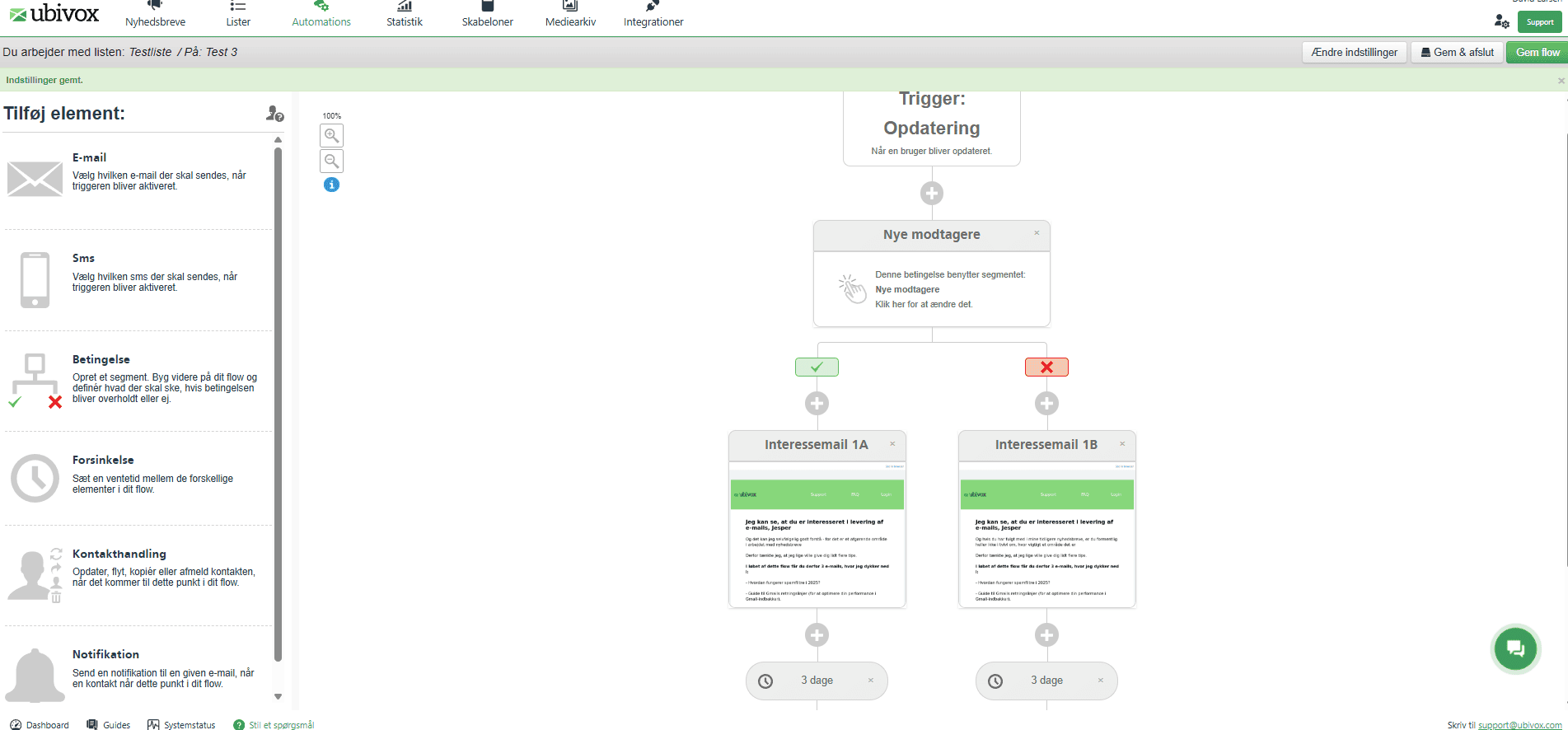 Automations in Ubivox 2.0